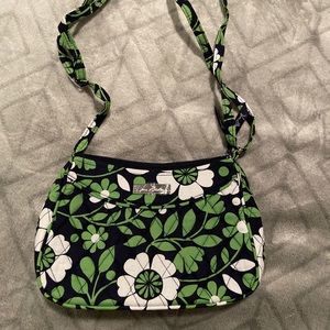 Vera Bradley small purse white flowers